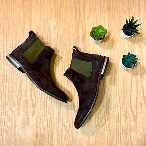 Mens Rockport Brown Suede Chelsea Boots